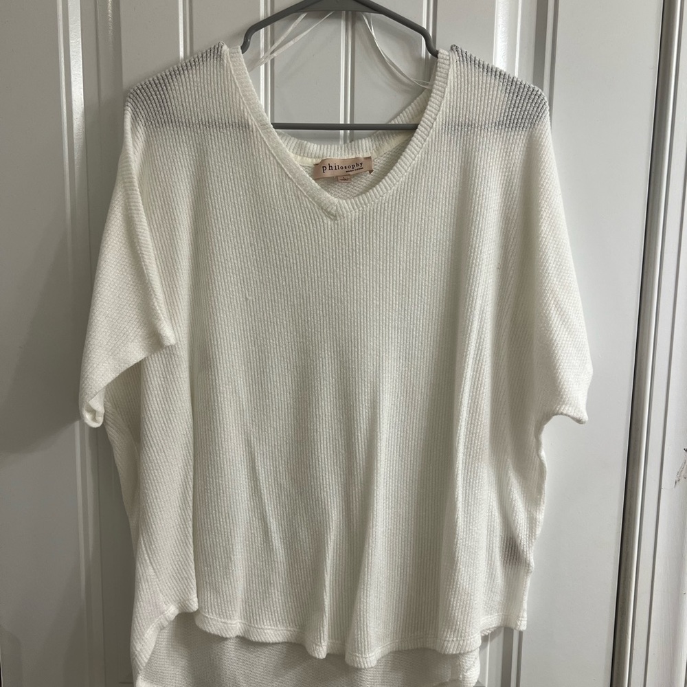 white flowy top